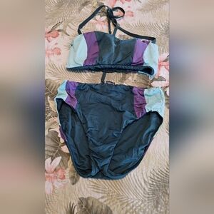 Time and Tru Blue and Purple Bikini Set